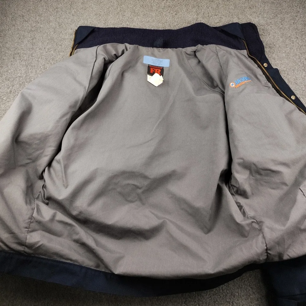 ActionWest Jacket Mens XLT Navy Blue FR Flame Resistant Coat
